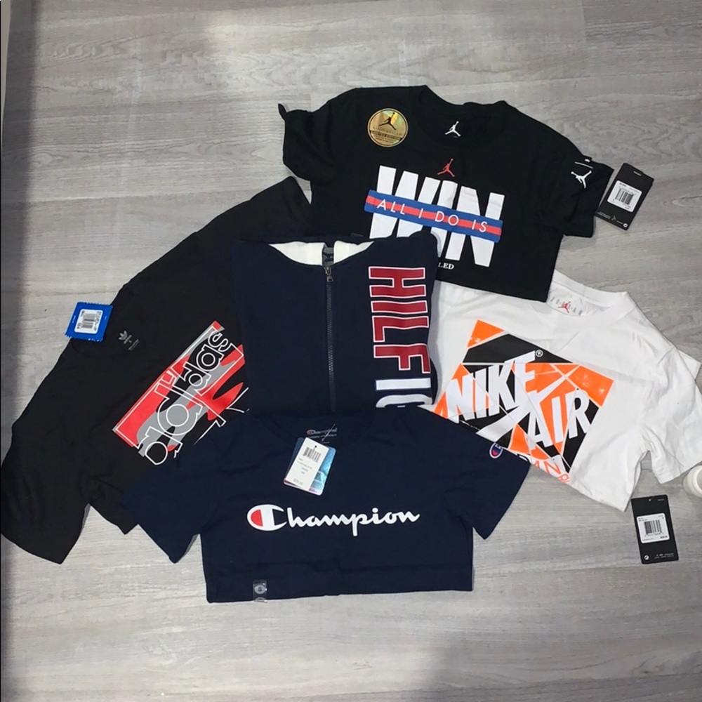 Jordan adidas champion Tommy hoodie/shirt bundle